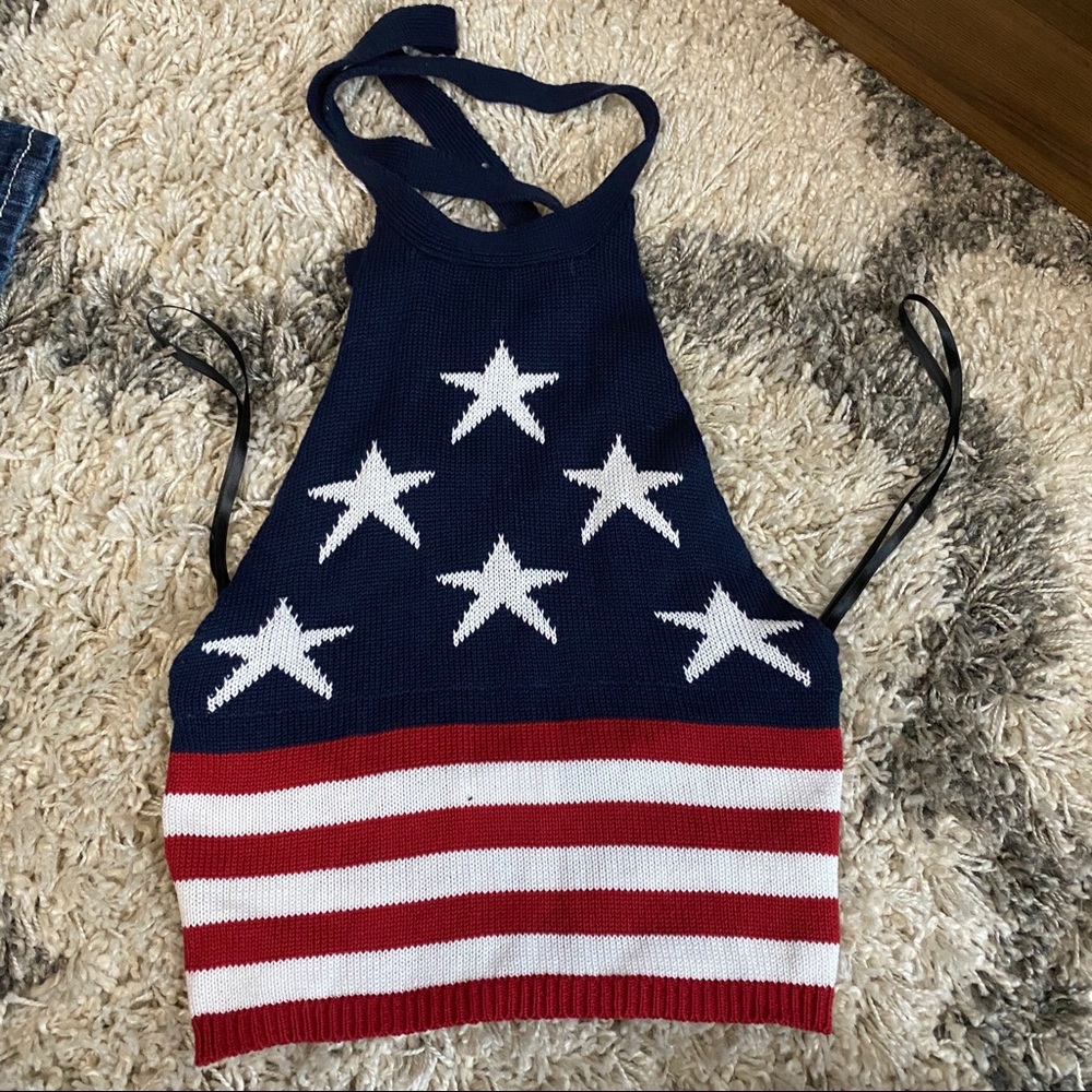 American Flag halter top